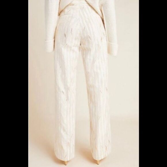 Porridge Kelyn Striped Metallic Wide Leg Trousers - Picture 2 of 4